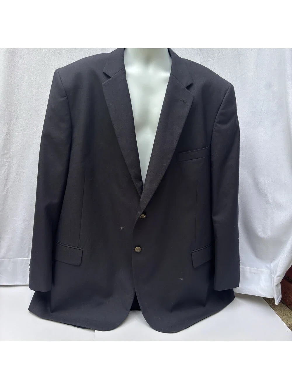 Saddlebred Men's 54L Black Wool Blend Blazer